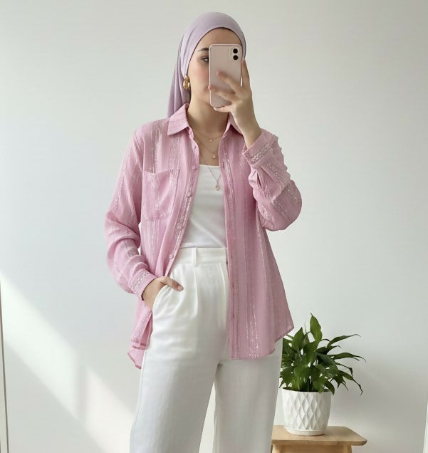 Lavender / Purple stylish Western Top | Women Tops & Shirts | Medium | Preloved