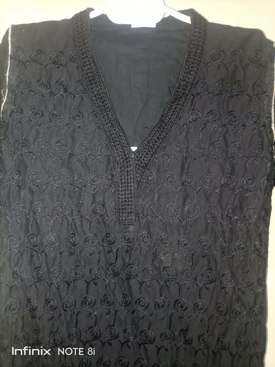 Embroidered Black Kurta for Girls | Girls Shalwar Kameez | Size : 7 to 10 years | Worn Once