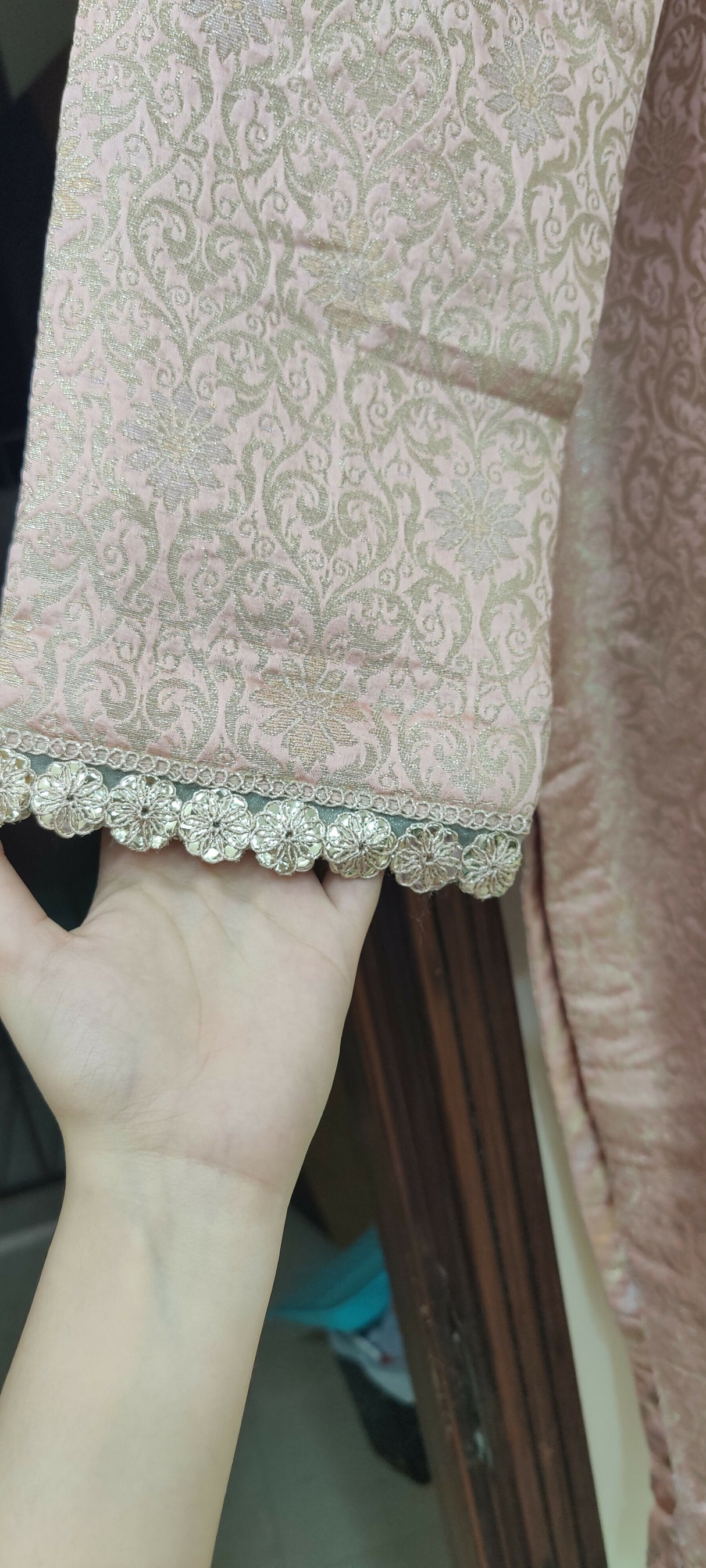 Pink Banarsi 3Pcs | Women Locally Made Formals | Large | Brand New