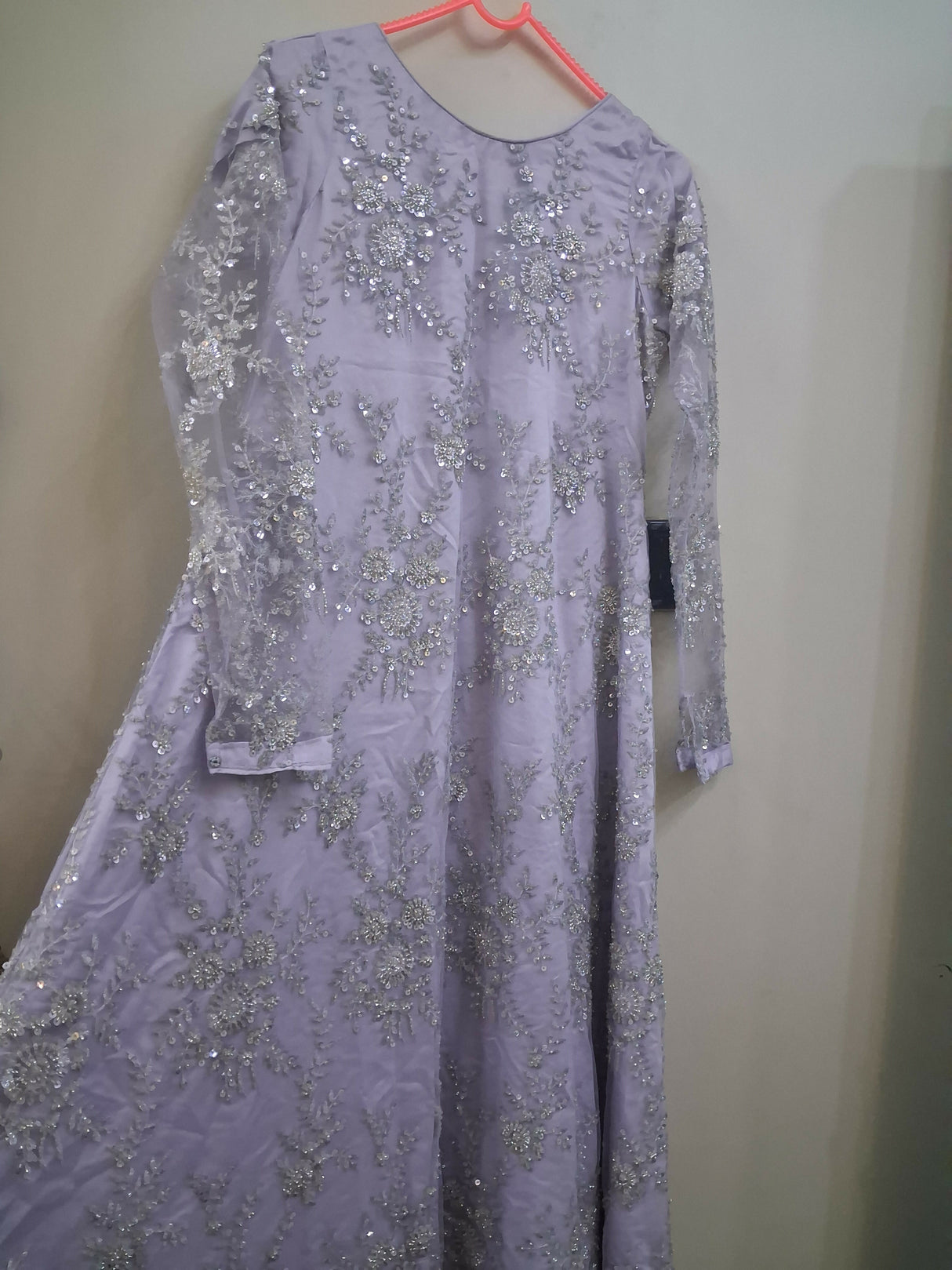 Lilac Embroidered Maxi | Women Frocks & Maxis | Small | Preloved