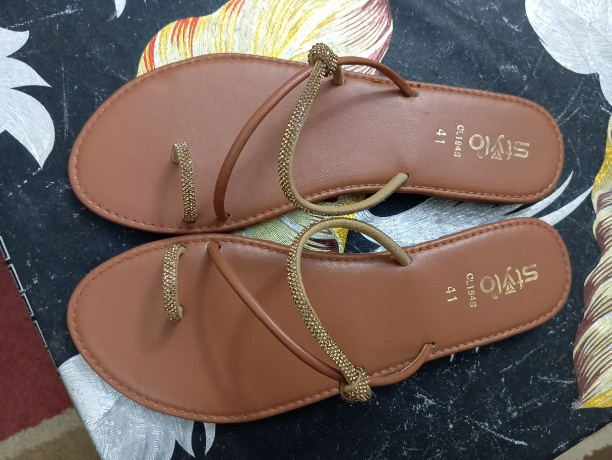Stylo | Women Shoes | Sandals & Flats | Size: 41 | Brown | Brand New