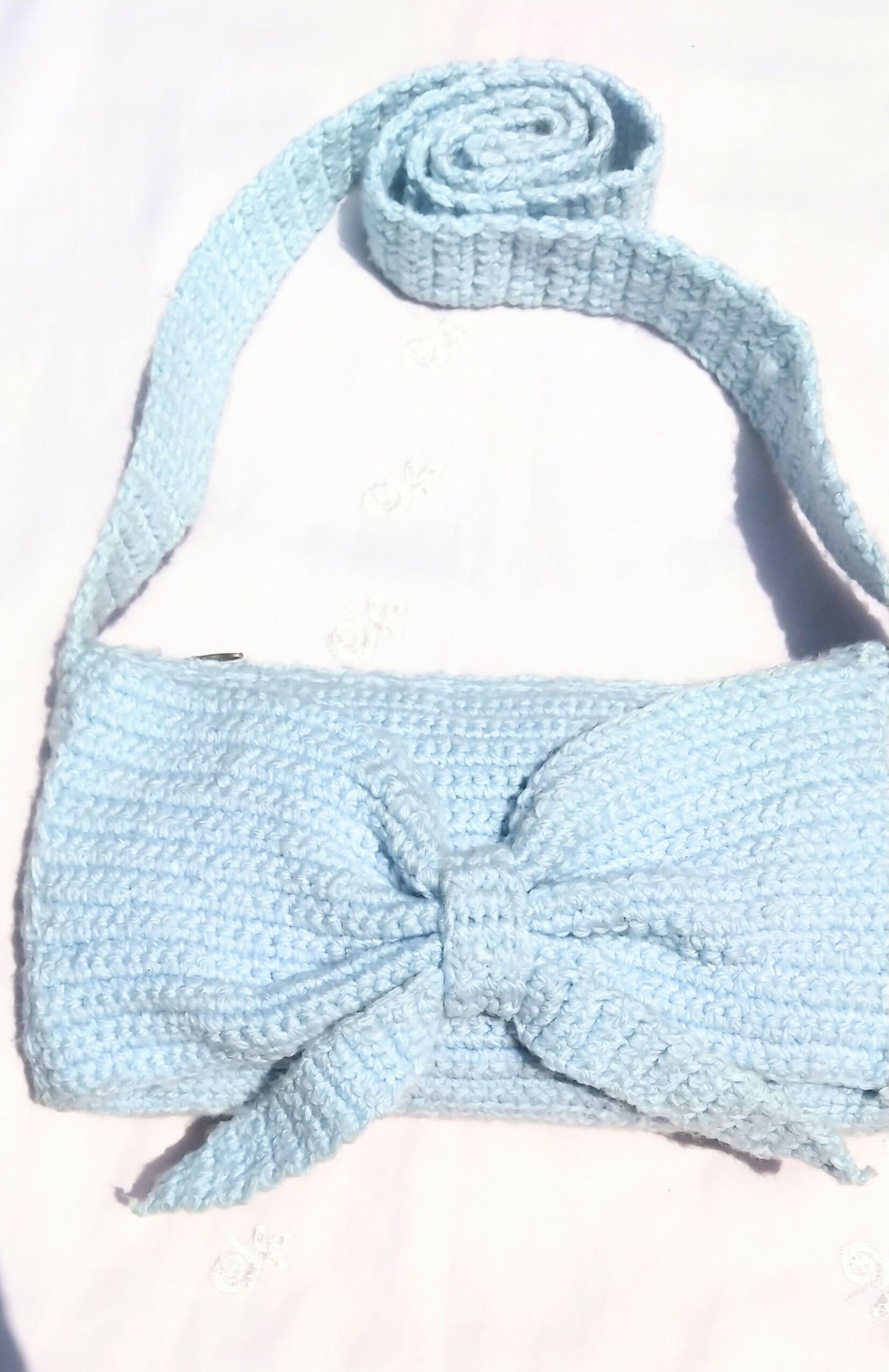Sky Blue Crochet Bag | Women Bags | Medium | New