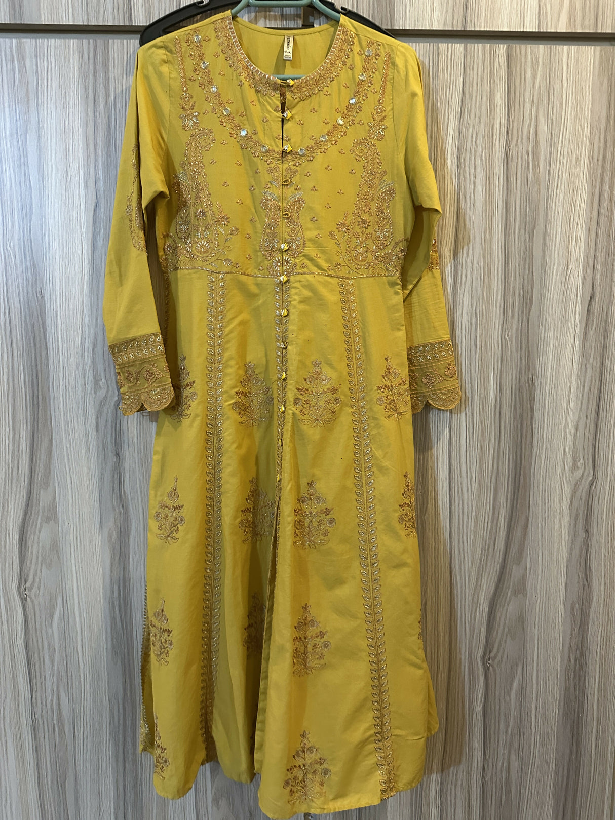 Ethnc | Yellow | Women Branded Kurta | Small | Worn Once