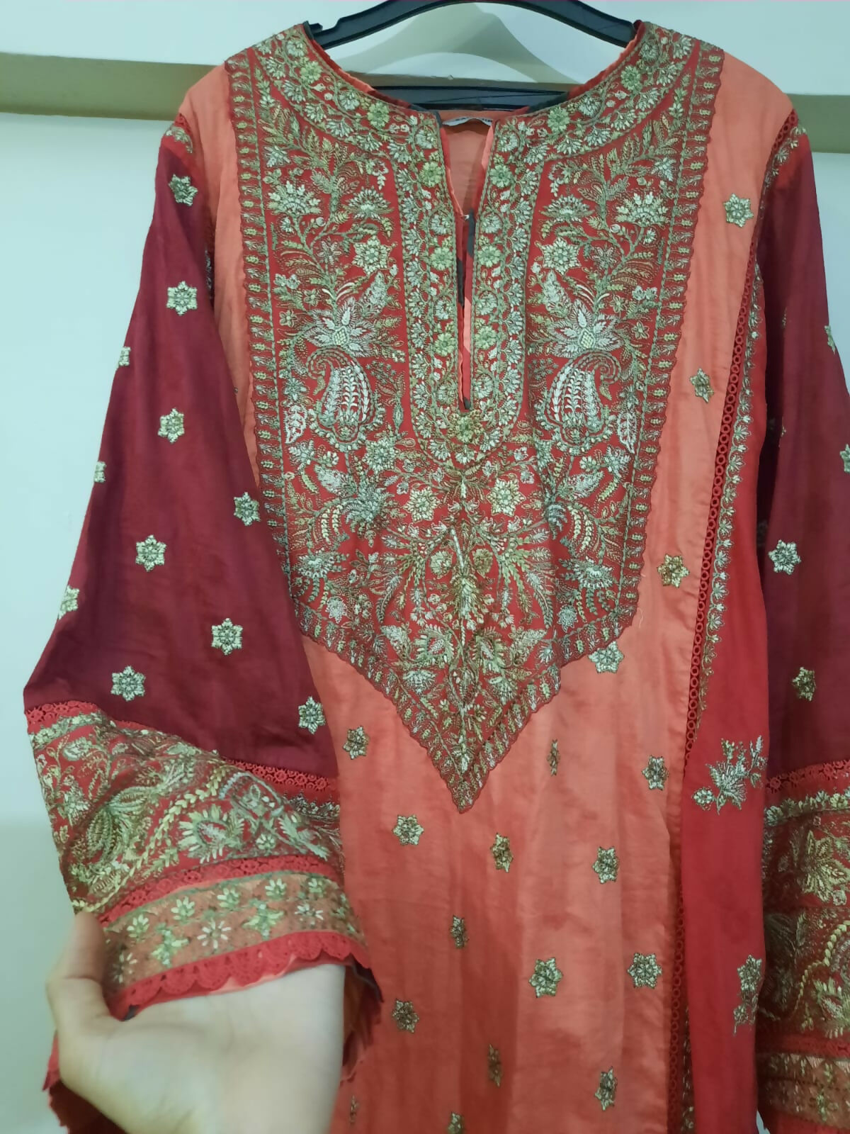 Sapphire | Orange | Women Branded Kurta | XLarge | Worn Once