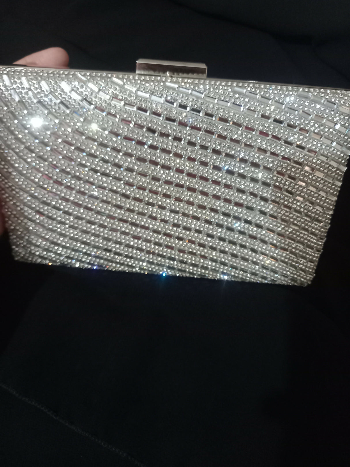 Bridal Fancy Silver Clutch | Women Bags | Size: 10x5 | New