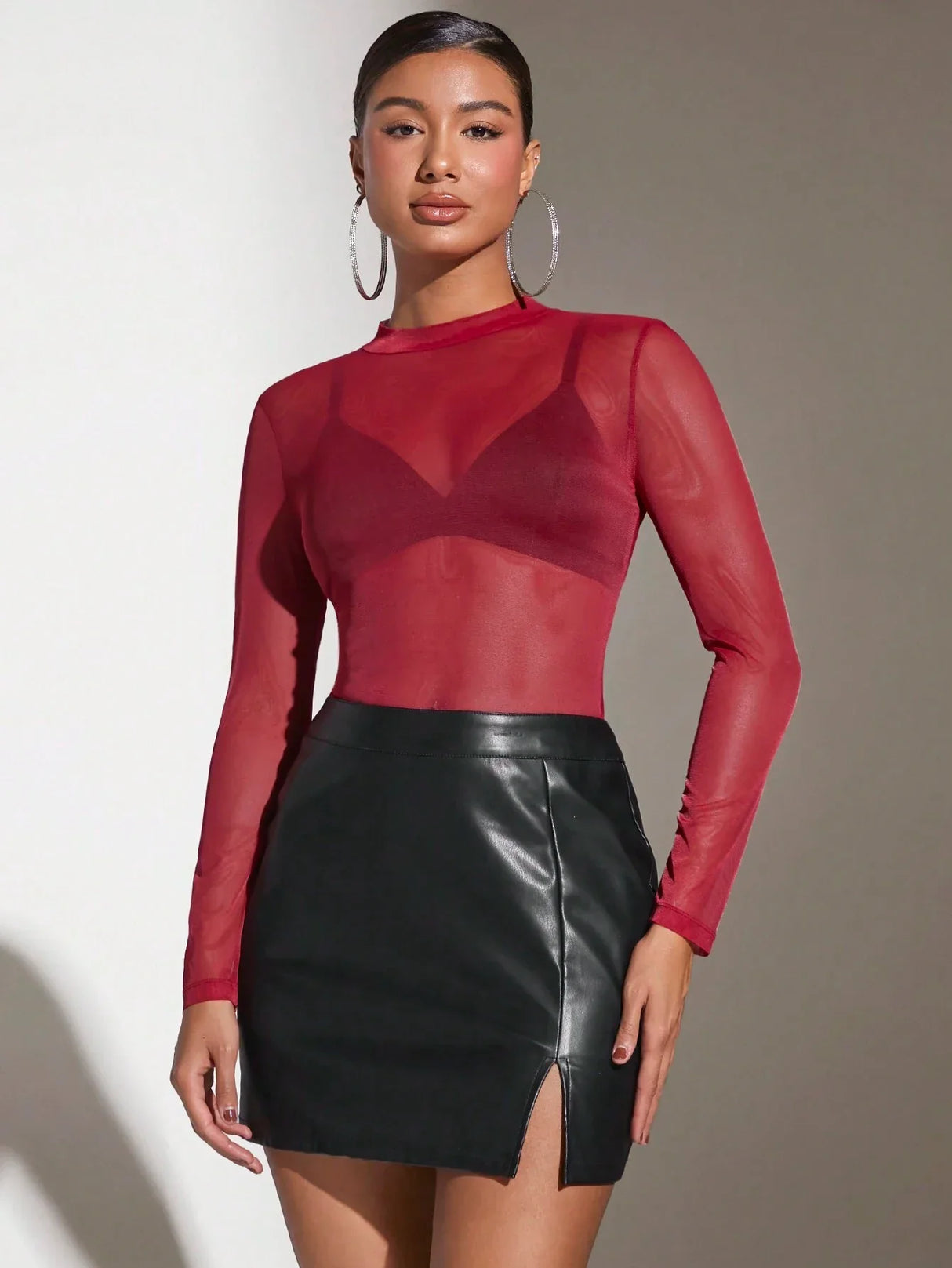 Buy SHEIN BAE Women's Sheer Mesh Top in Pakistan