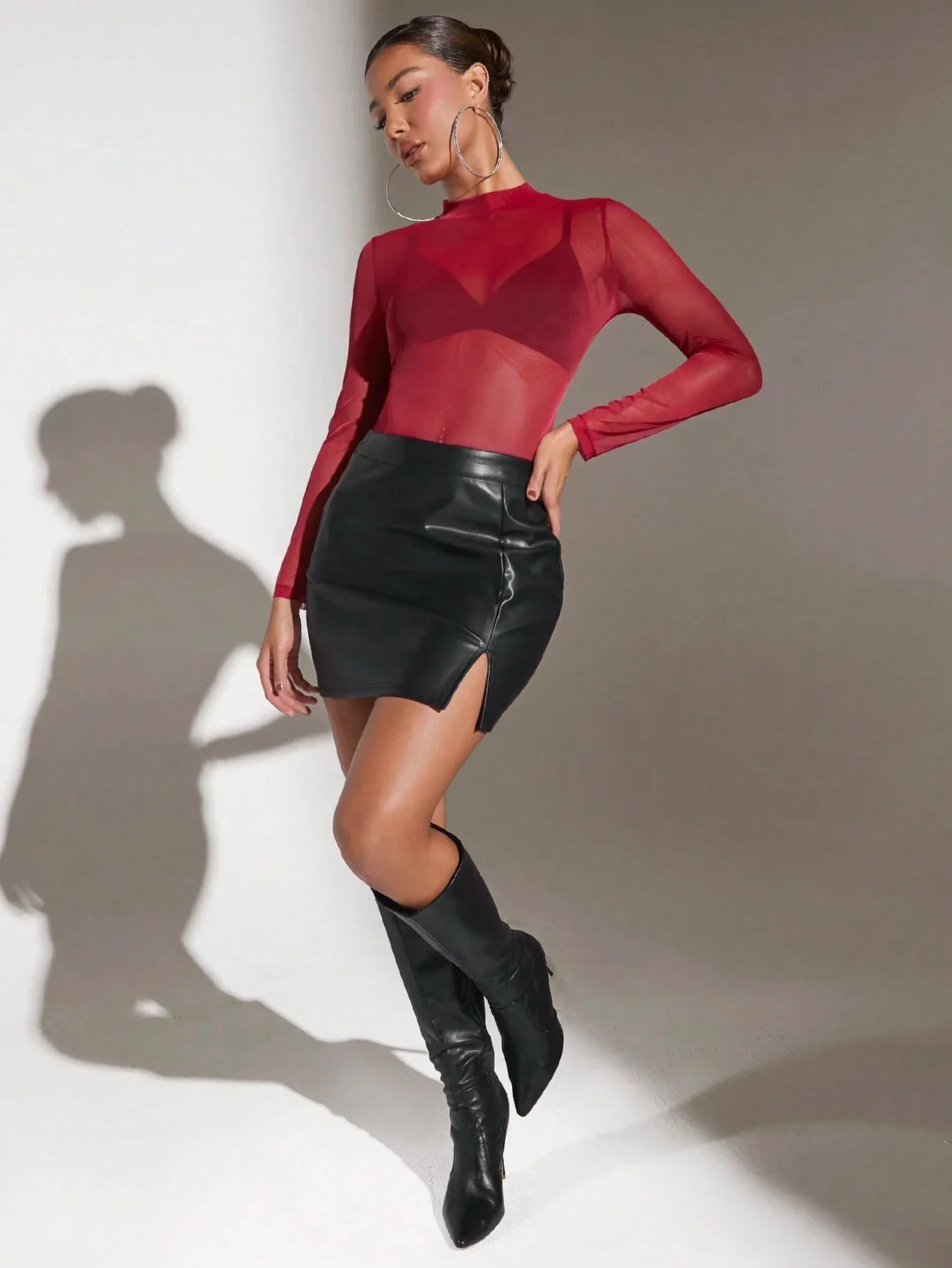 Buy SHEIN BAE Women's Sheer Mesh Top in Pakistan