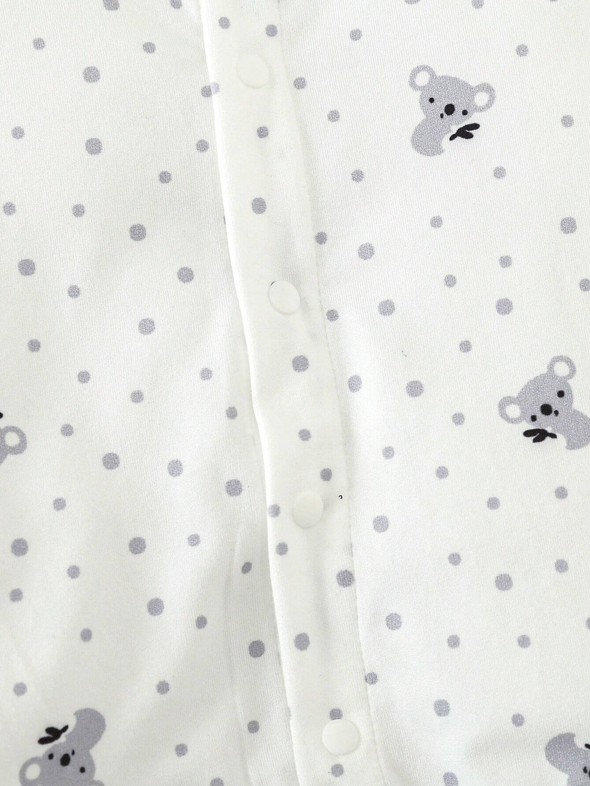 Buy SHEIN Baby Boys' Cute Polka Dot Cartoon Print And Solid Color Footed Romper For Home Wear in Pakistan
