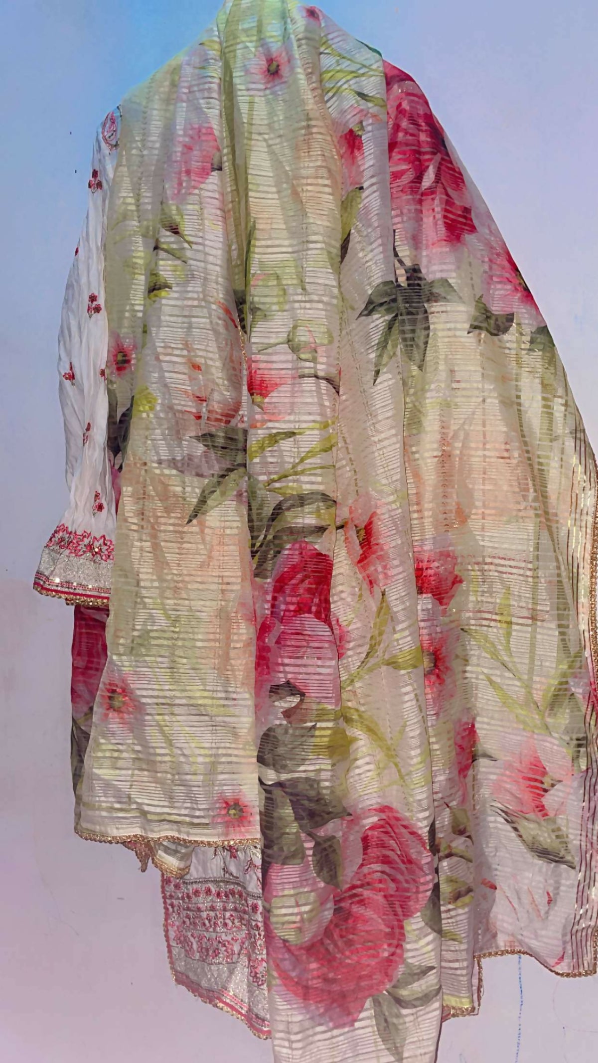 Bonanza Satrangi | Women Branded Kurta | Large | White | Preloved