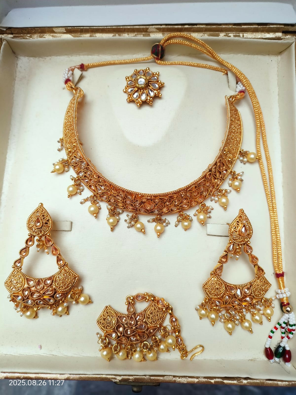 Kundun With Pearls | Women Jewelry | Wedding Jewelry & Sets | Worn Once
