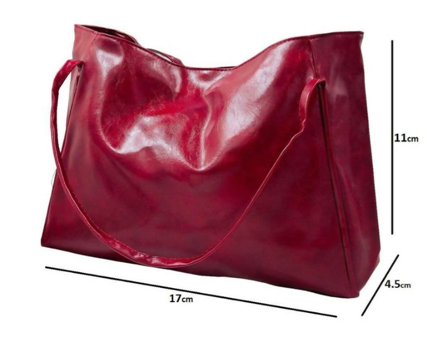 Plain leather bag-143 Handbags for Women | Women Bags | Large | Brand New