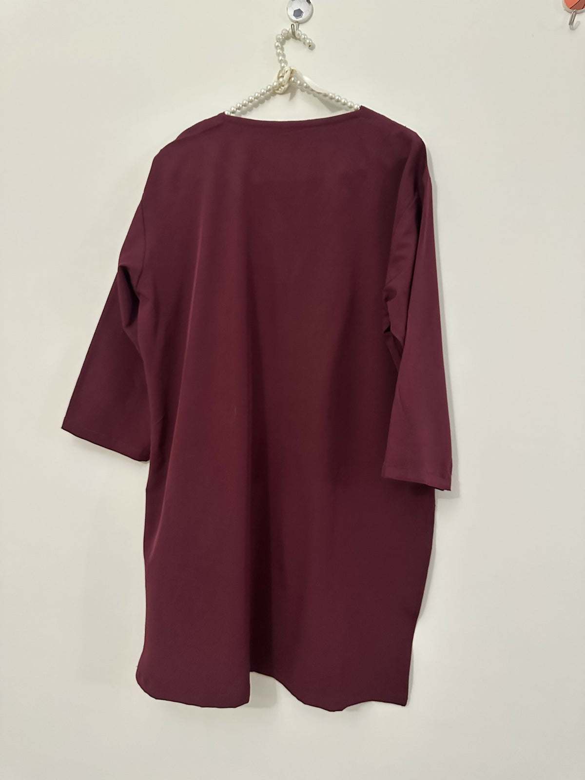 Maroon Coord Set | Women Locally Made Kurta | Medium | New