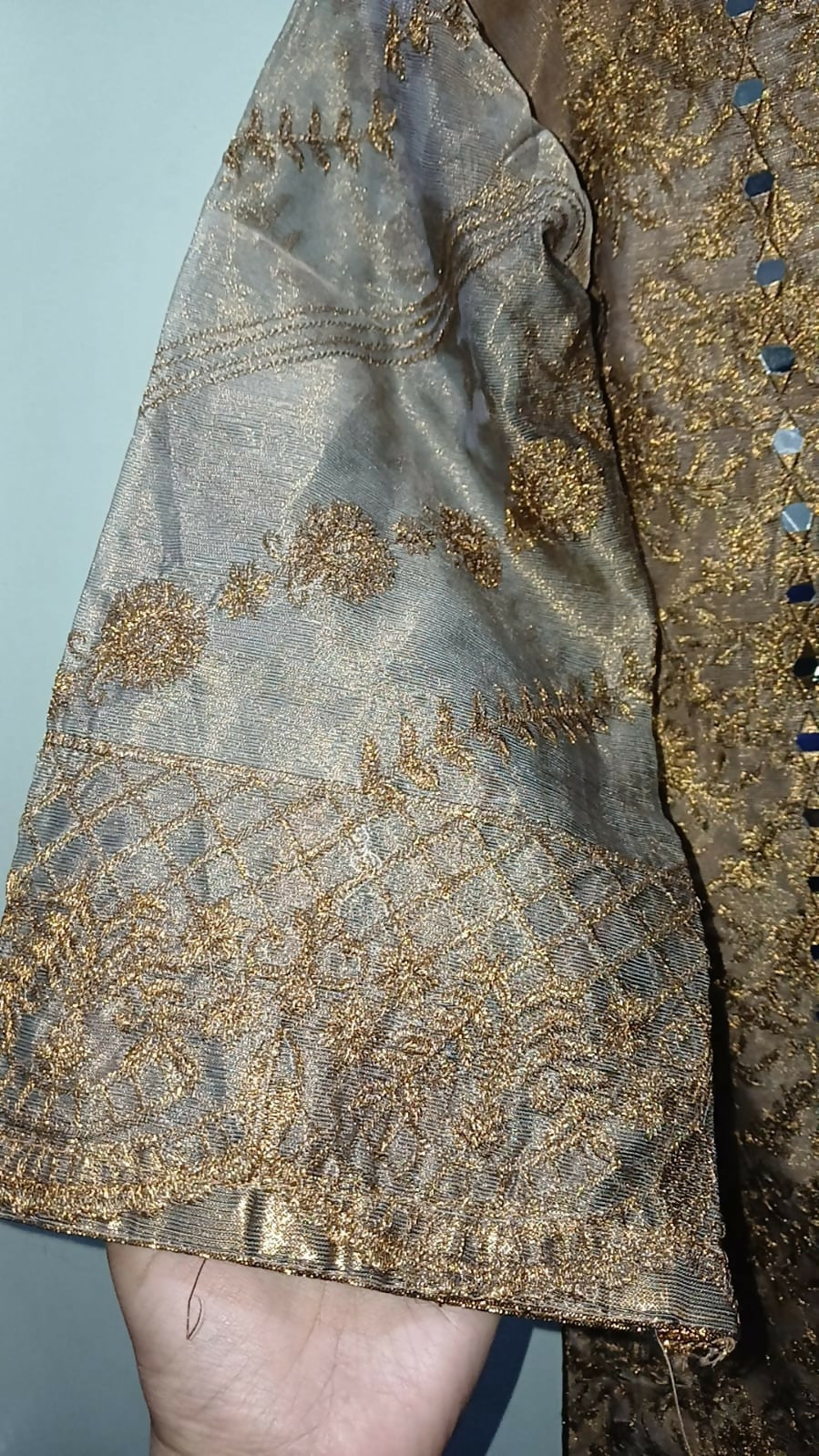 Brown Embroidered Blue 2Pcs | Women Locally Made Formals | Medium | Preloved