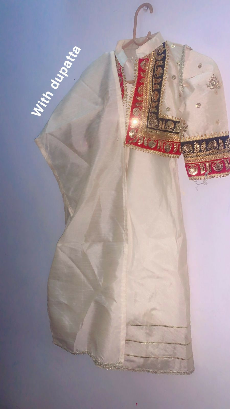 Off White Embroidered Maxi | Girls Skirts & Dresses | Medium | Preloved