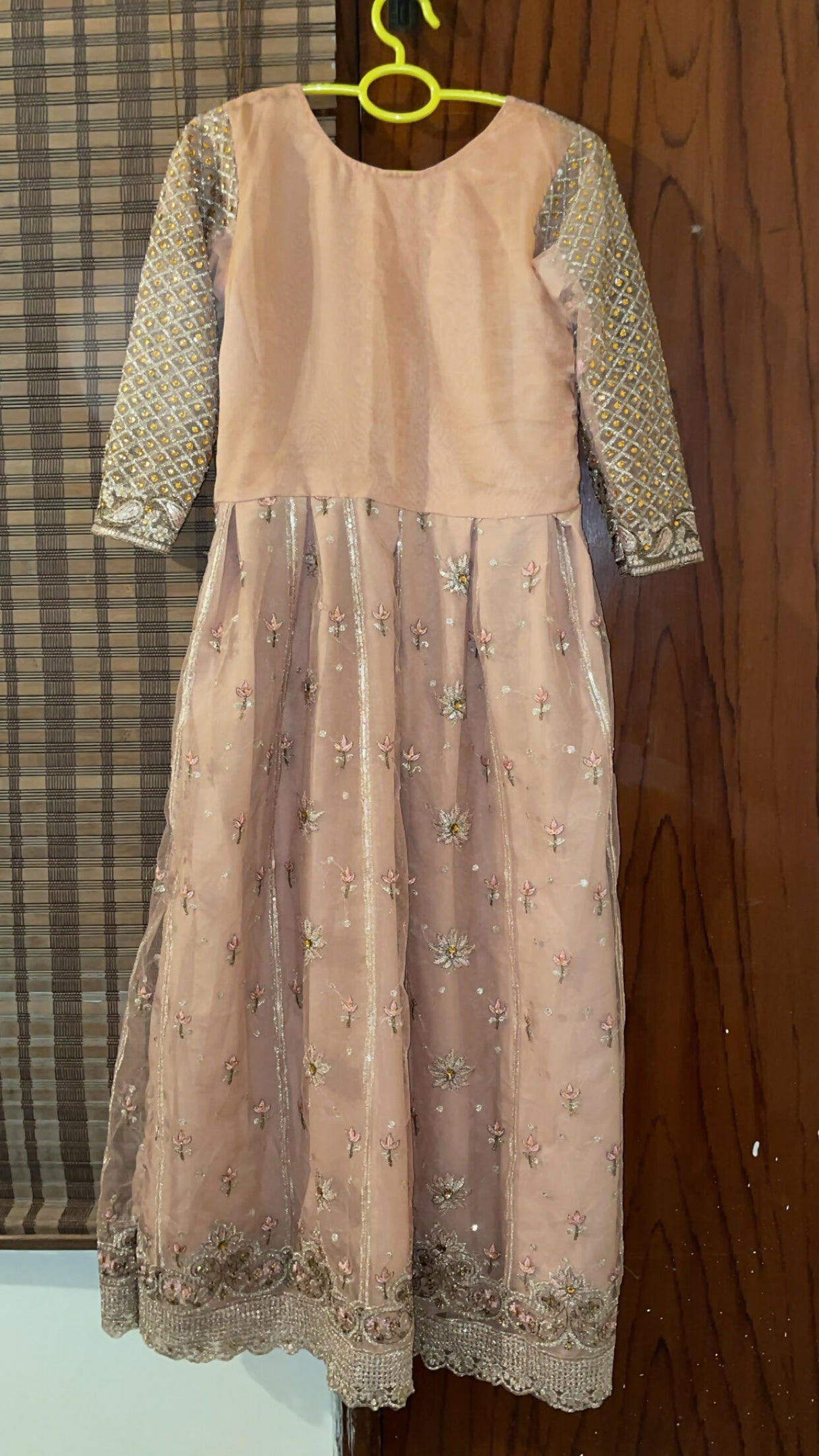 Tea Pink Embroidered Maxi | Women Frocks & Maxis | Medium | New