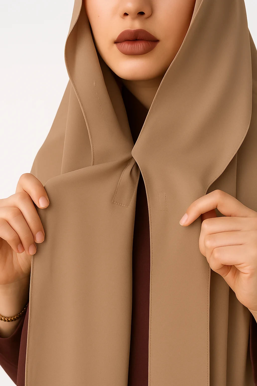 Georgette Hijab with Attached Cap + Magnet | Hijab and Scarves | Brand New
