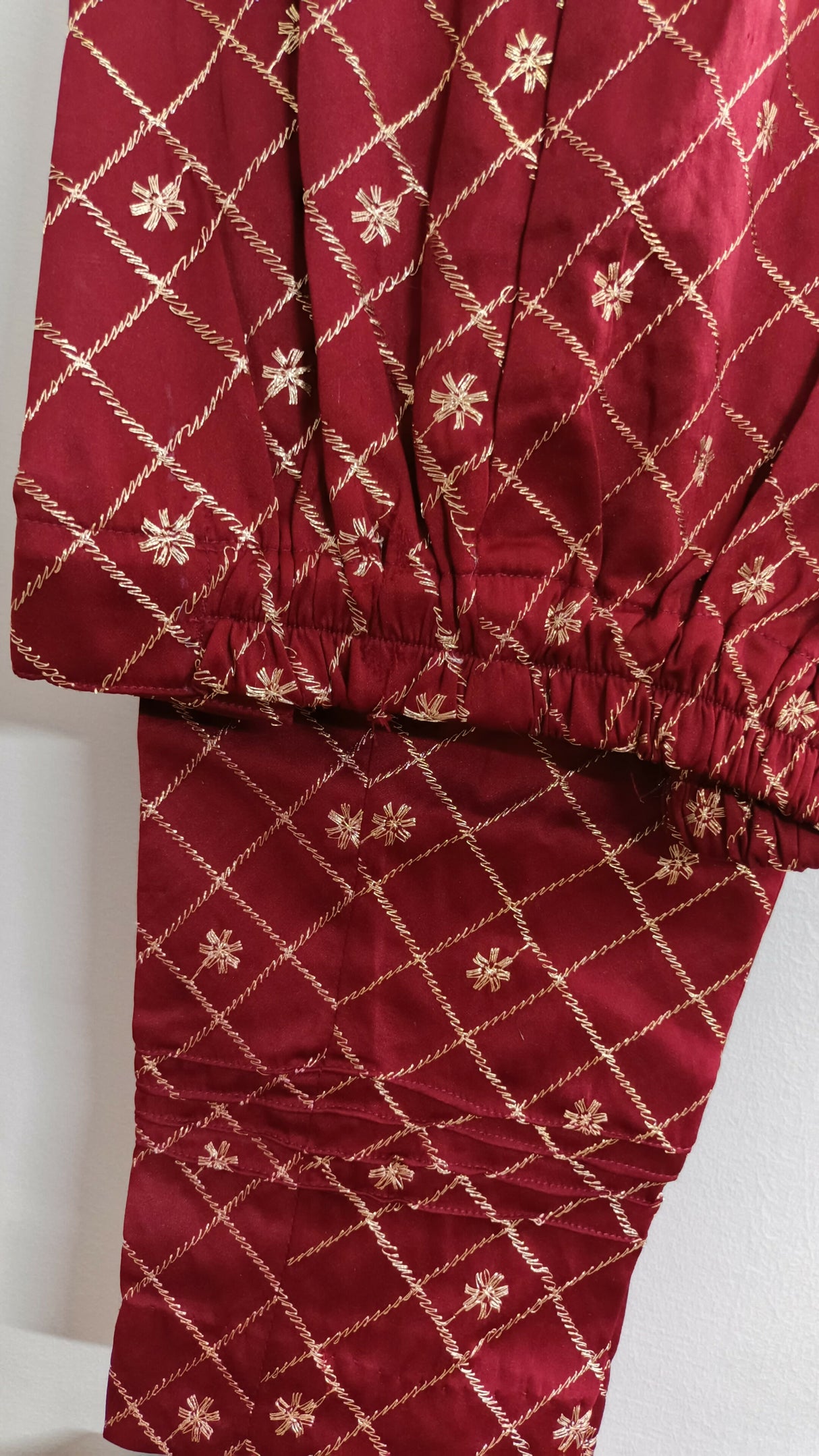 Kaara | Women Branded Formals | Black & Maroon | Small | Brand New