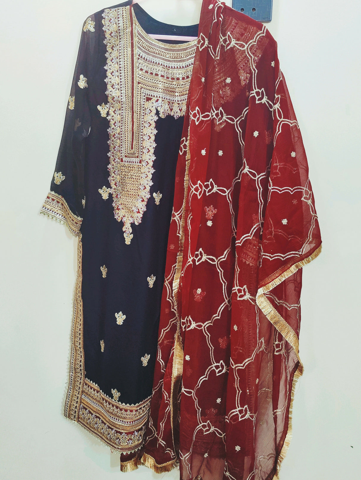 Embroidered Black 2Pcs | Women Locally Made Formals | Large | New