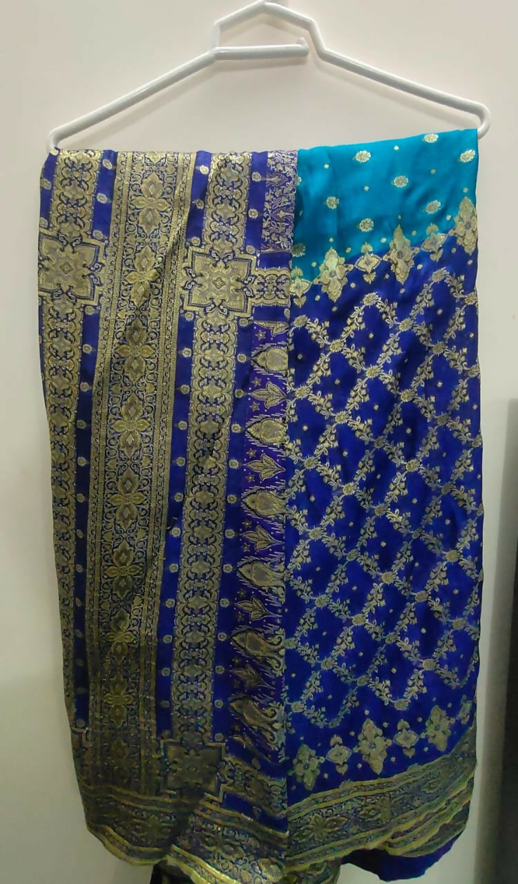 Pure Chiffon Banarsi Saree | Women Sarees | Women Locally Made Formals | Worn Once