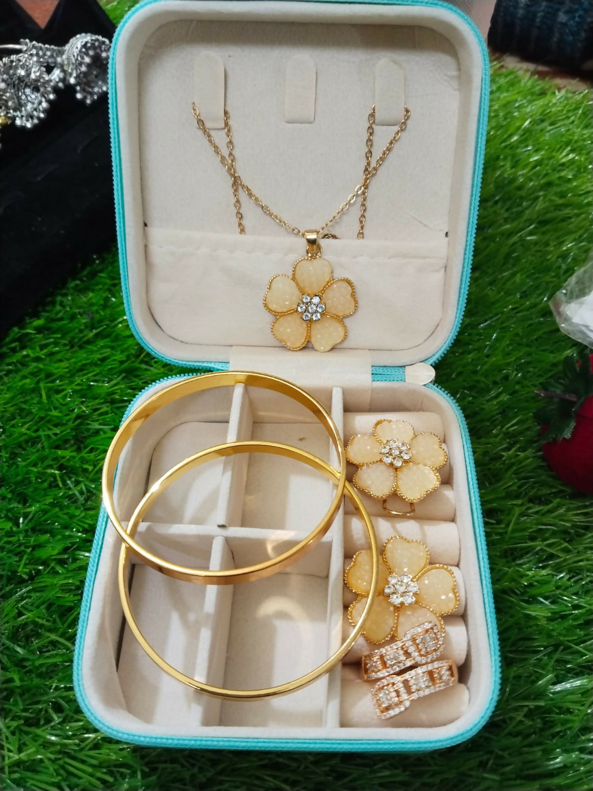 Jewelry Box With Set & Bracellet | Women Jewelry | Small | New
