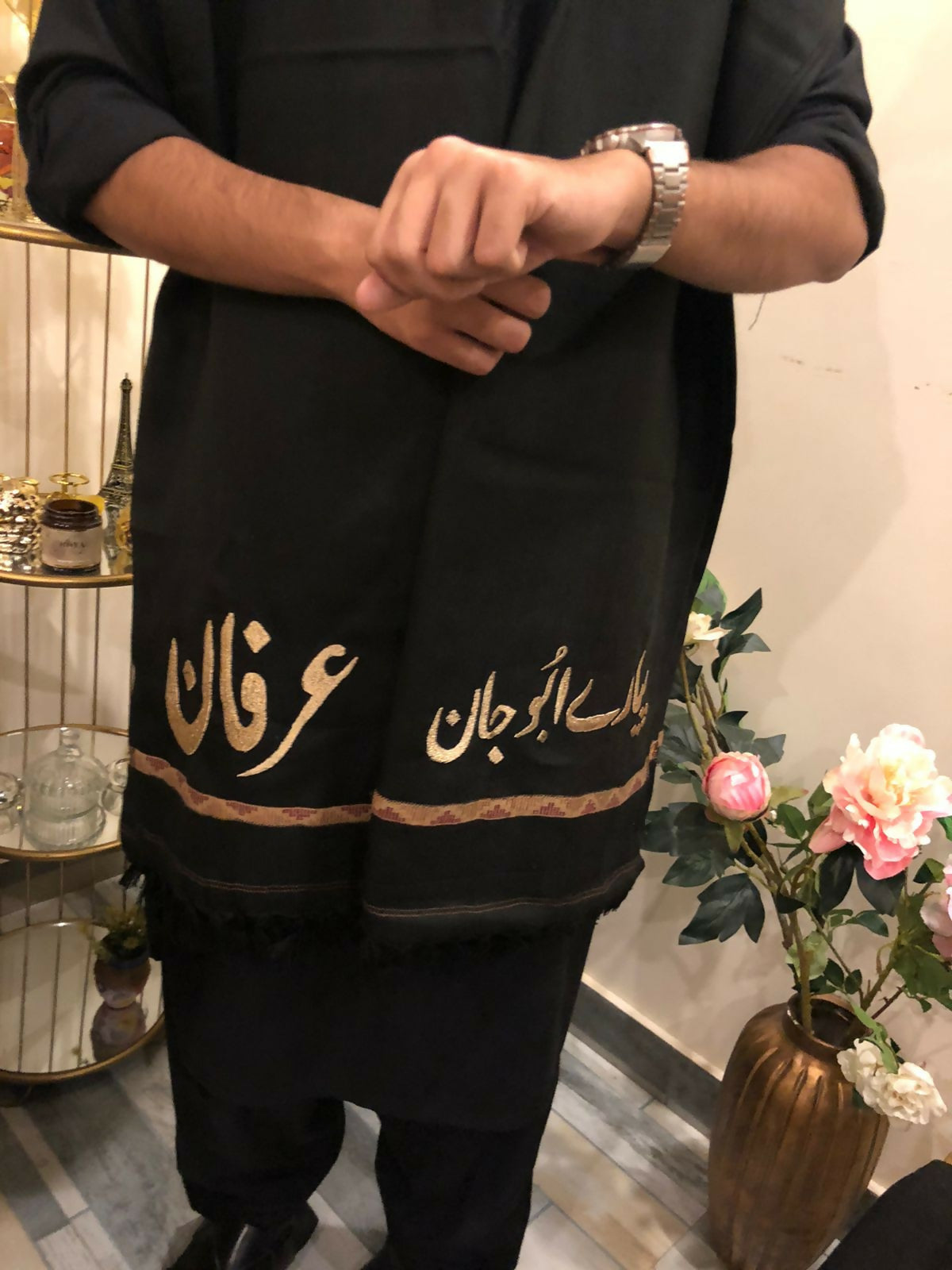 Shawl With Customized Name (Embroidered) | Islamic Gifts | Shawl | Brand New