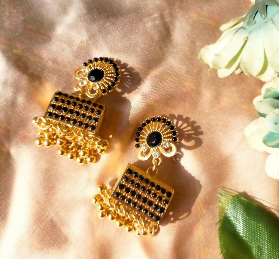 Black Elegance Jhumka | Women Jewelry | Brand New