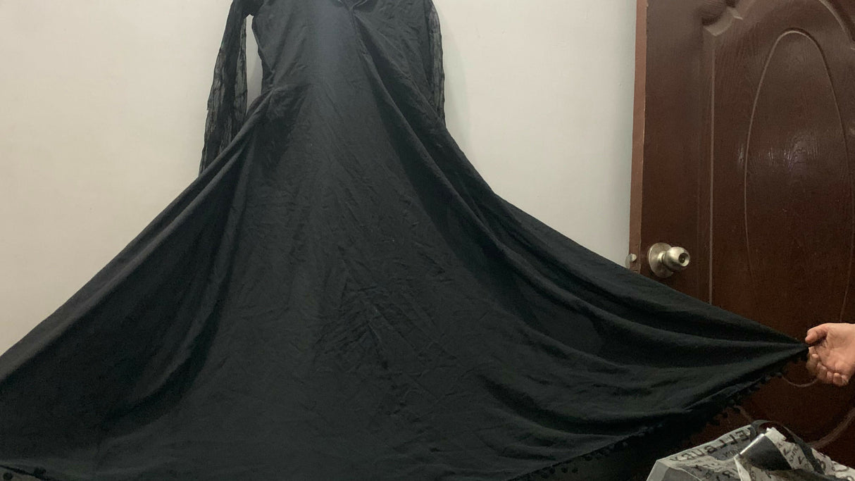 Black Long Frock | Women Frocks & Maxis | Small | Preloved