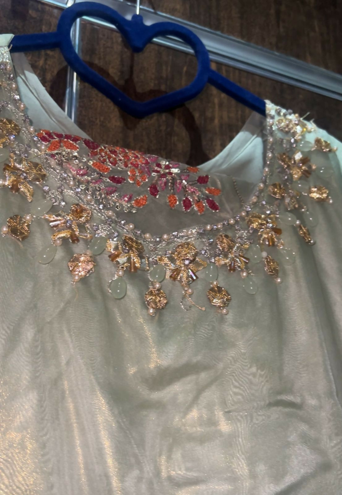 Elegant Embroidered 3PC Formal Suit l Women’s Frock & Maxi l Party wear | Medium | Worn once