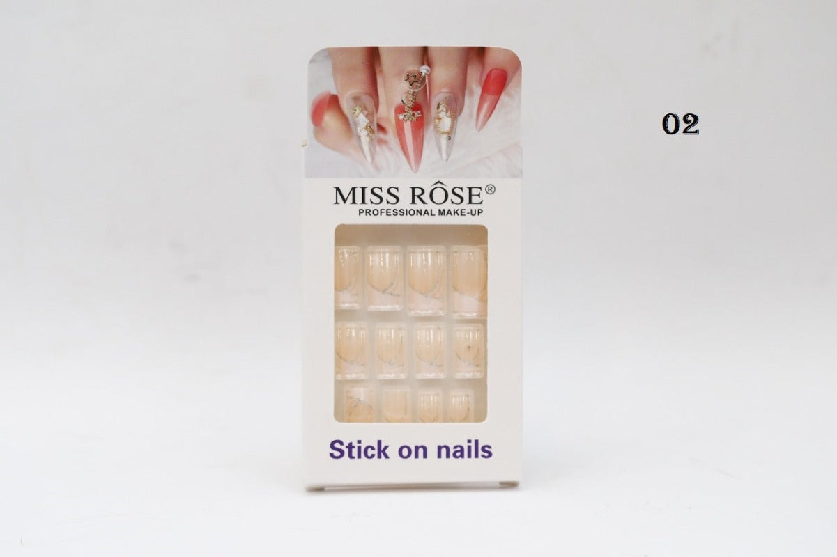Buy Missrose Stick on French Nails Pack (NEW) in Pakistan