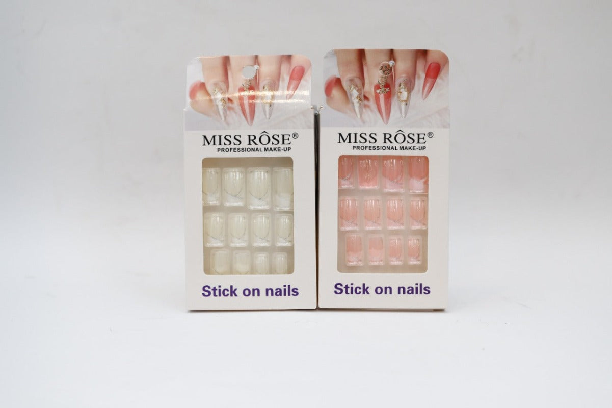 Buy Missrose Stick on French Nails Pack (NEW) in Pakistan