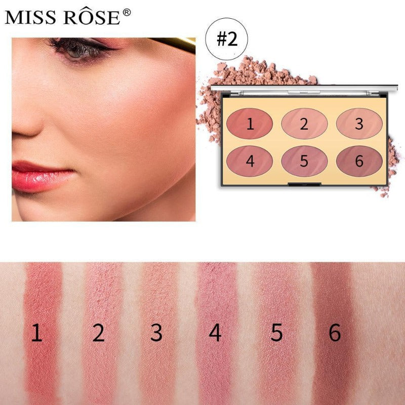 Buy Miss Rose 6 color blush (new) in Pakistan