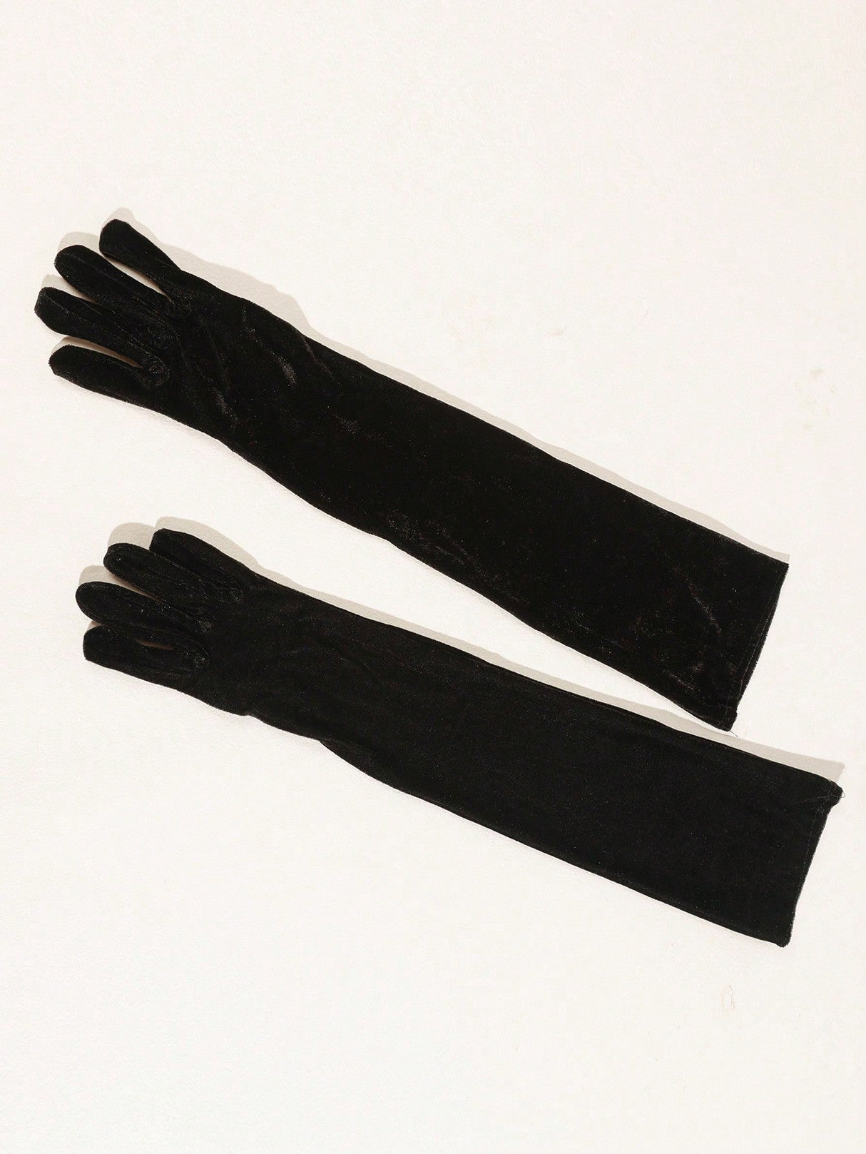 Buy SHEIN Women's Black Gold Velvet Gloves Extended Retro Evening Dress Wedding Dress Etiquette Decoration Warm Velvet Cloth Gloves in Pakistan