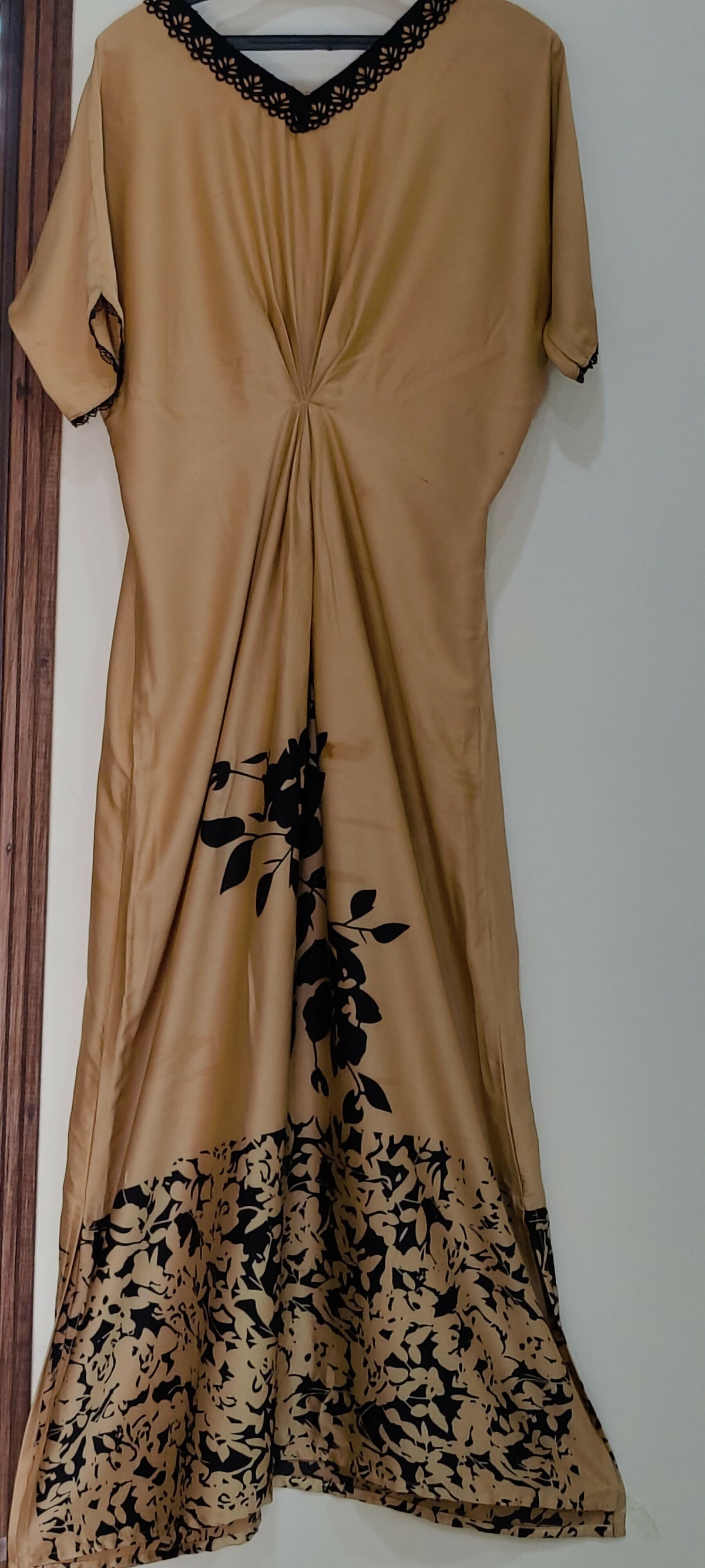 Golden Silk Kaftan | Women Skirts & Dresses | Small | Worn Once