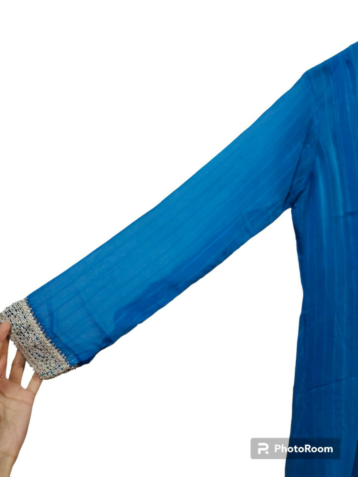 Long Blue Frock 3 Pc| Women Froks & Maxis | Small | Preloved