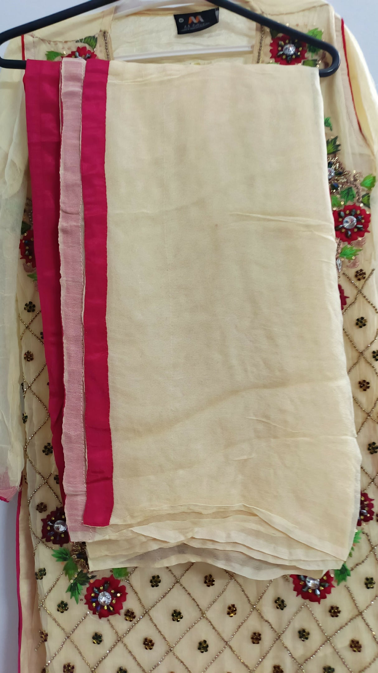 AA Collection Studio | Off-White Party Wear | Women Locally Mdae Formals | Medium | Worn Once