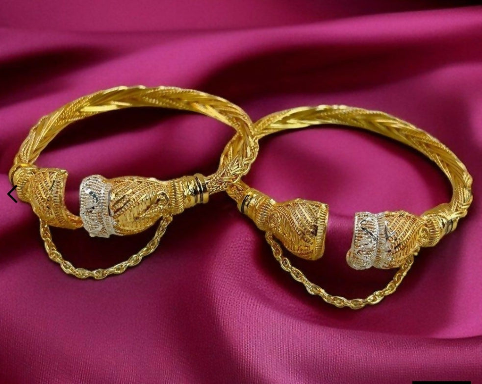 Twisted screw adjustable bangle set-00195 | Women Jewelry | Bangles | Brand New