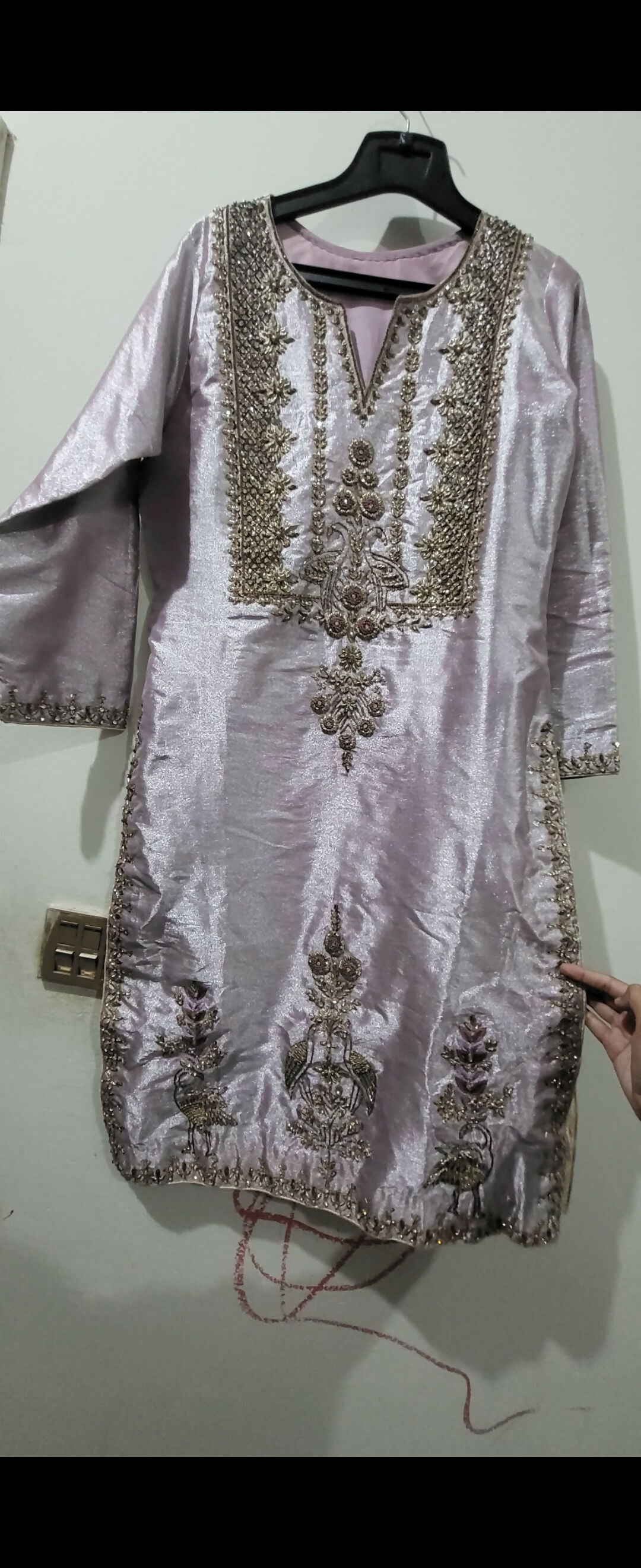 Silk 3Pcs Suit | Women Locally Made Formals | Medium | Preloved