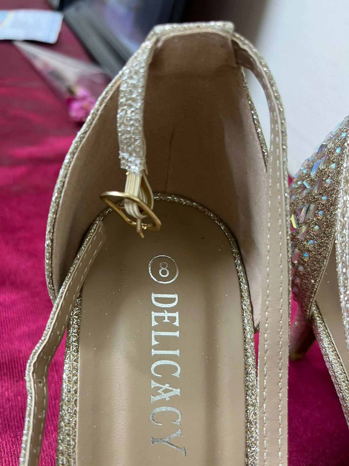 Delicacy(USA) | Fancy Gold Heels | Women Shoes | Size: 8 | New