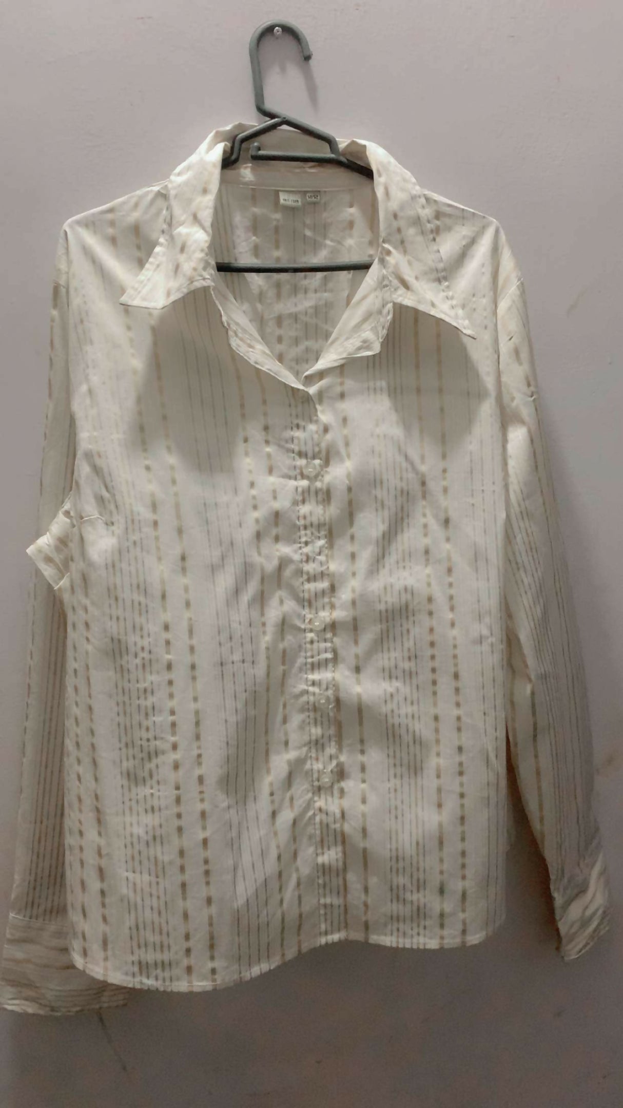 White and Golden Stylish Western Top | Women Tops & Shirts | Large | Preloved