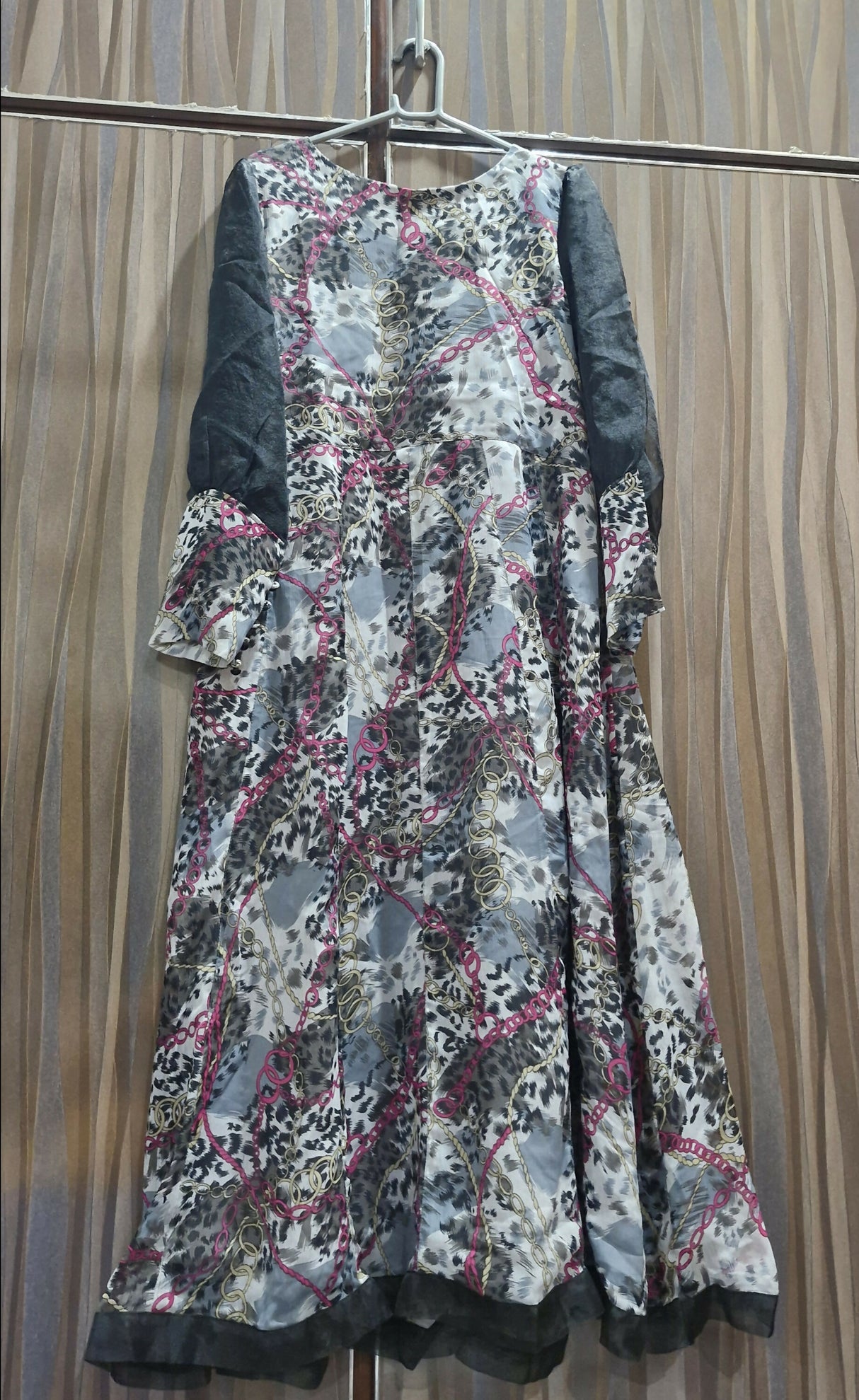Black Printed Frock | Women Frocks & Maxis | Medium | Worn Once