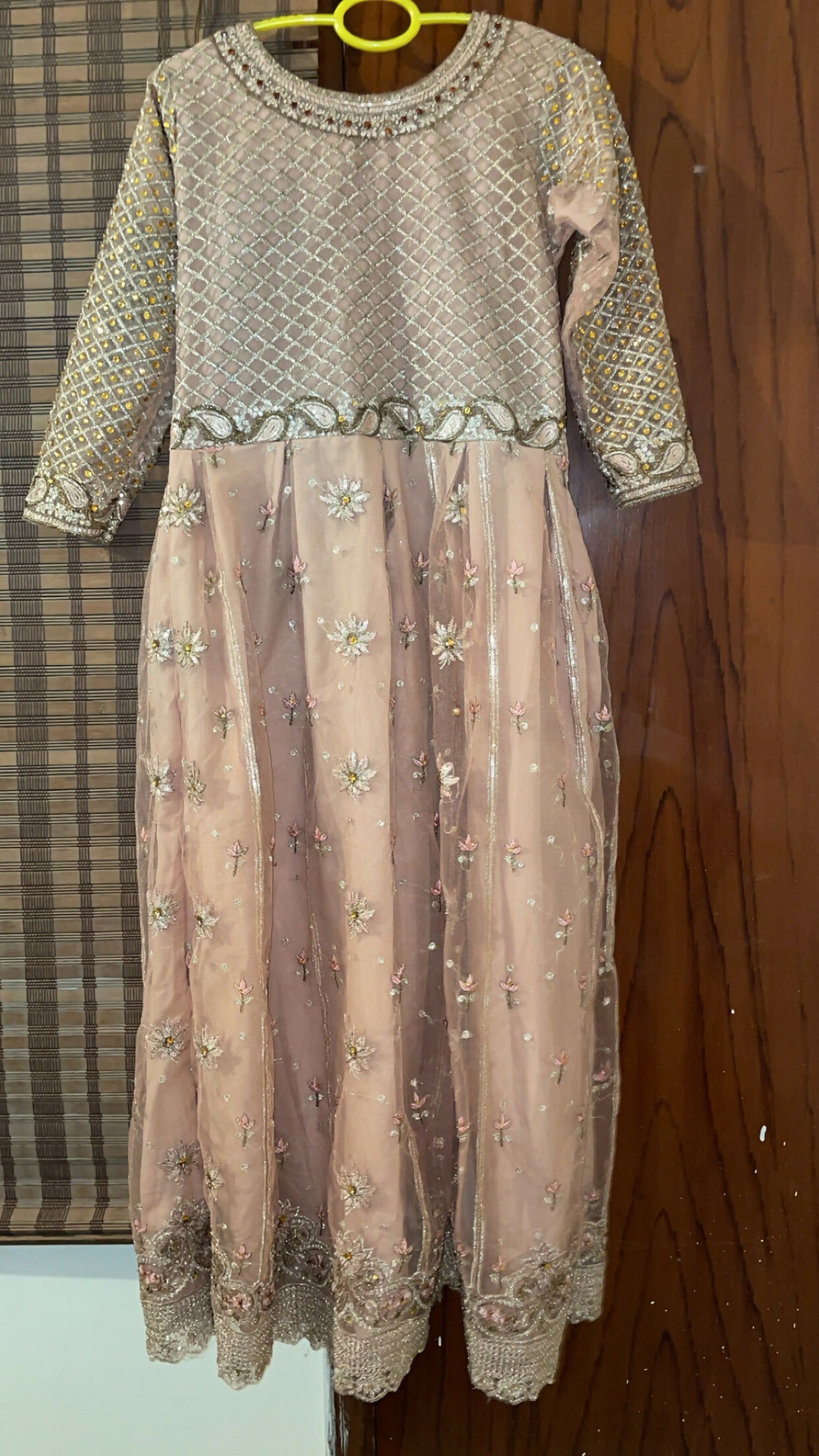 Tea Pink Embroidered Maxi | Women Frocks & Maxis | Medium | New