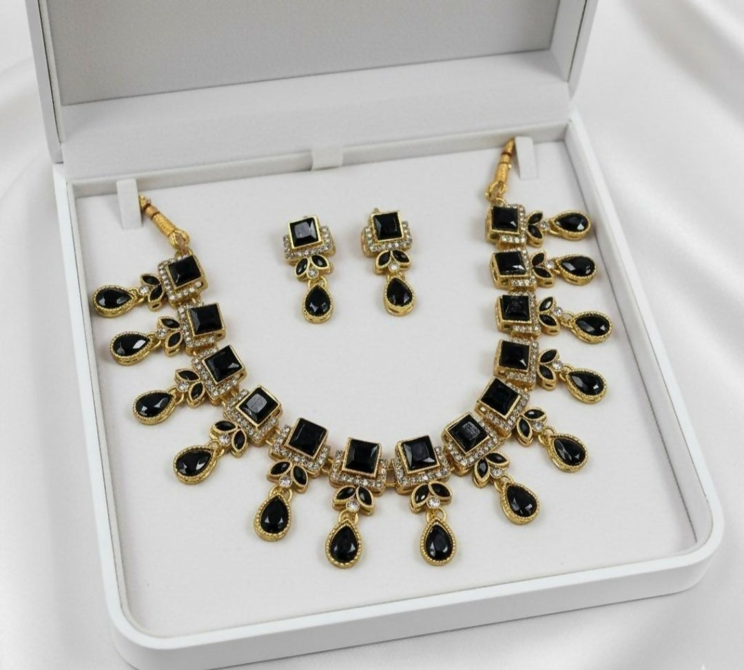 Square Tear Drop Necklace Set-00017 | Women Jewelry | Wedding Jewelry & Sets | Brand New