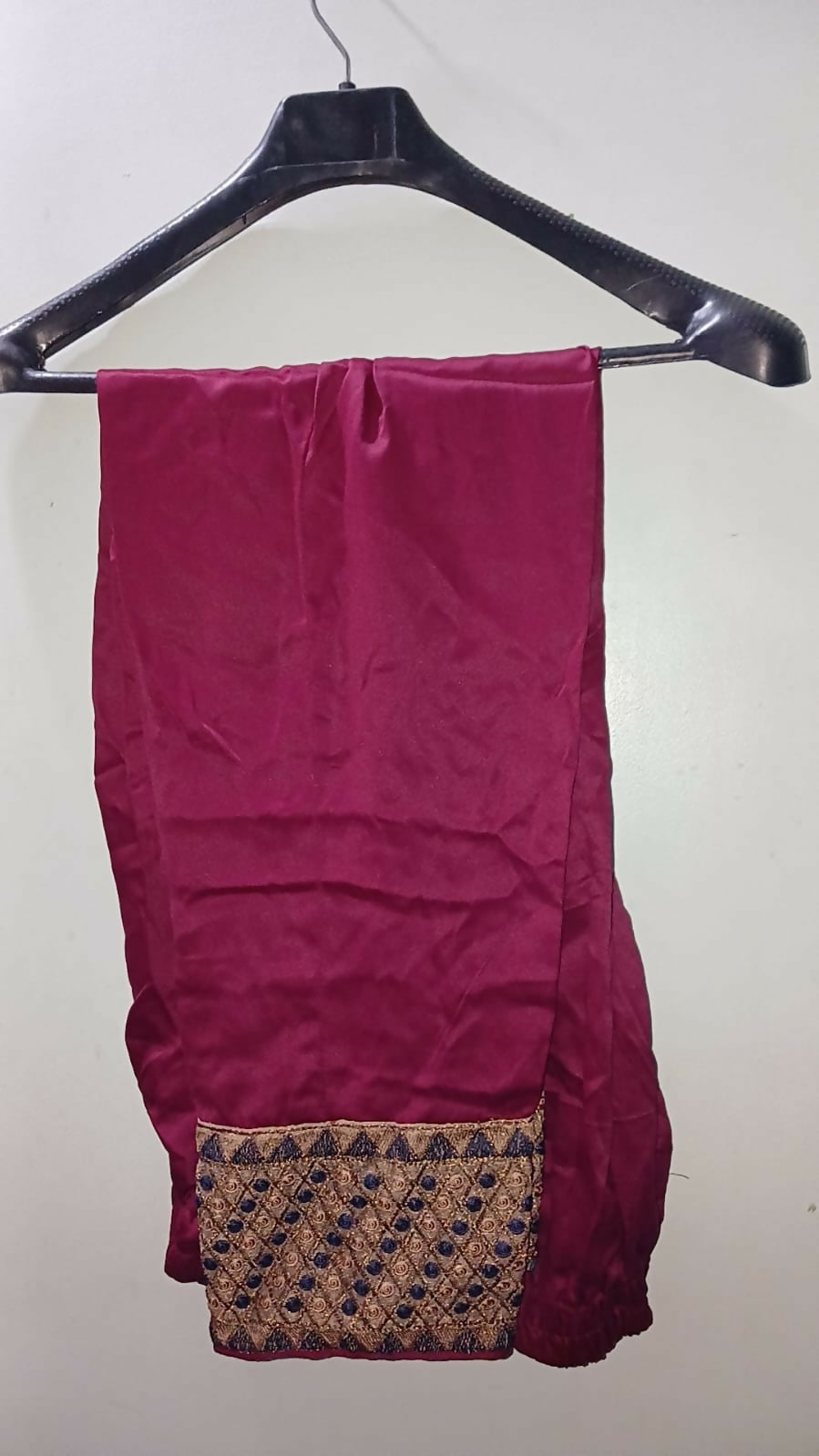 Brown Embroidered Golden & Pink 2Pcs Maxi | Women Frocks & Maxis | Medium | Preloved