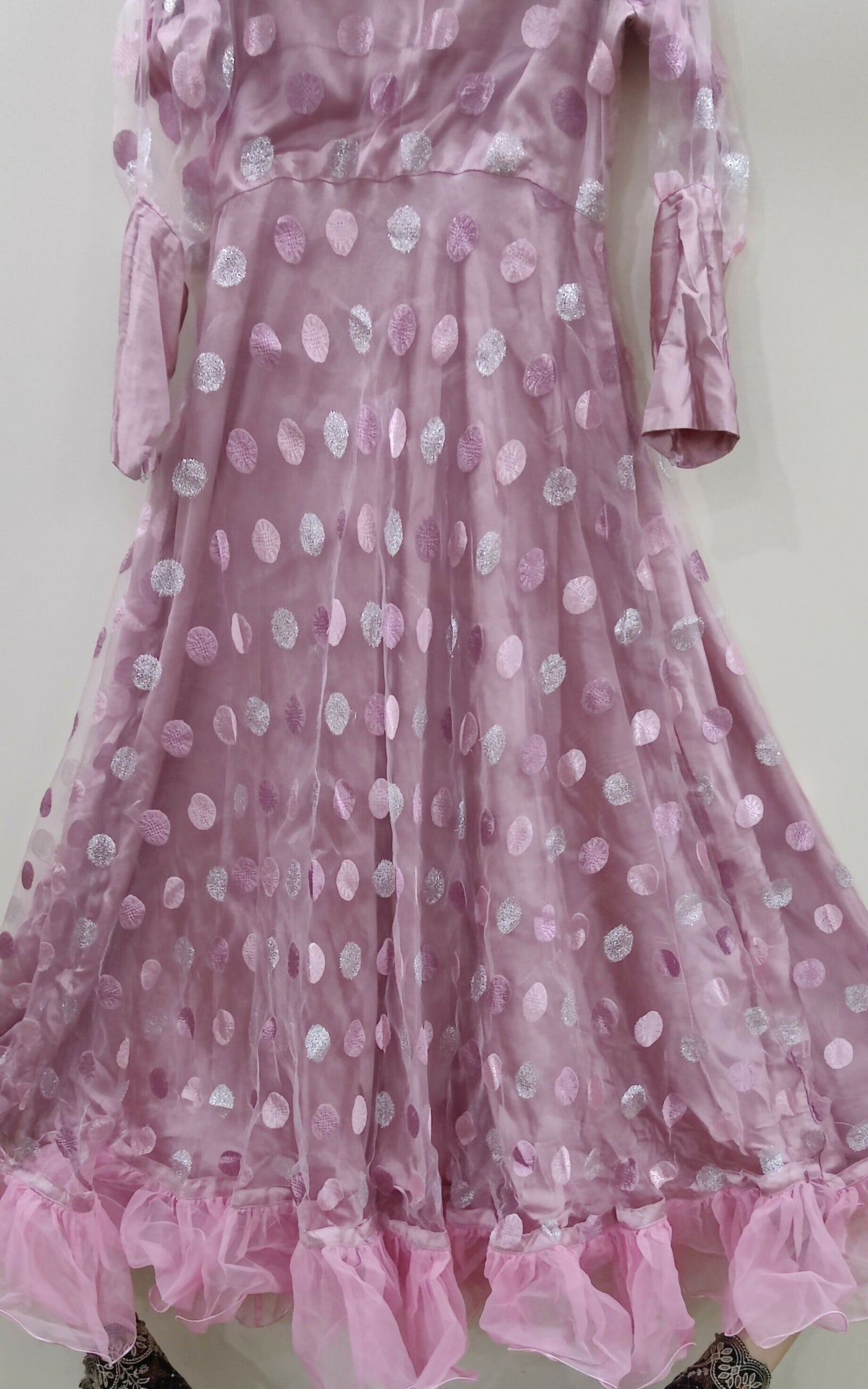 Long Maxi With Frill | Women Frocks & Maxis | Pink | Medium | Worn Once