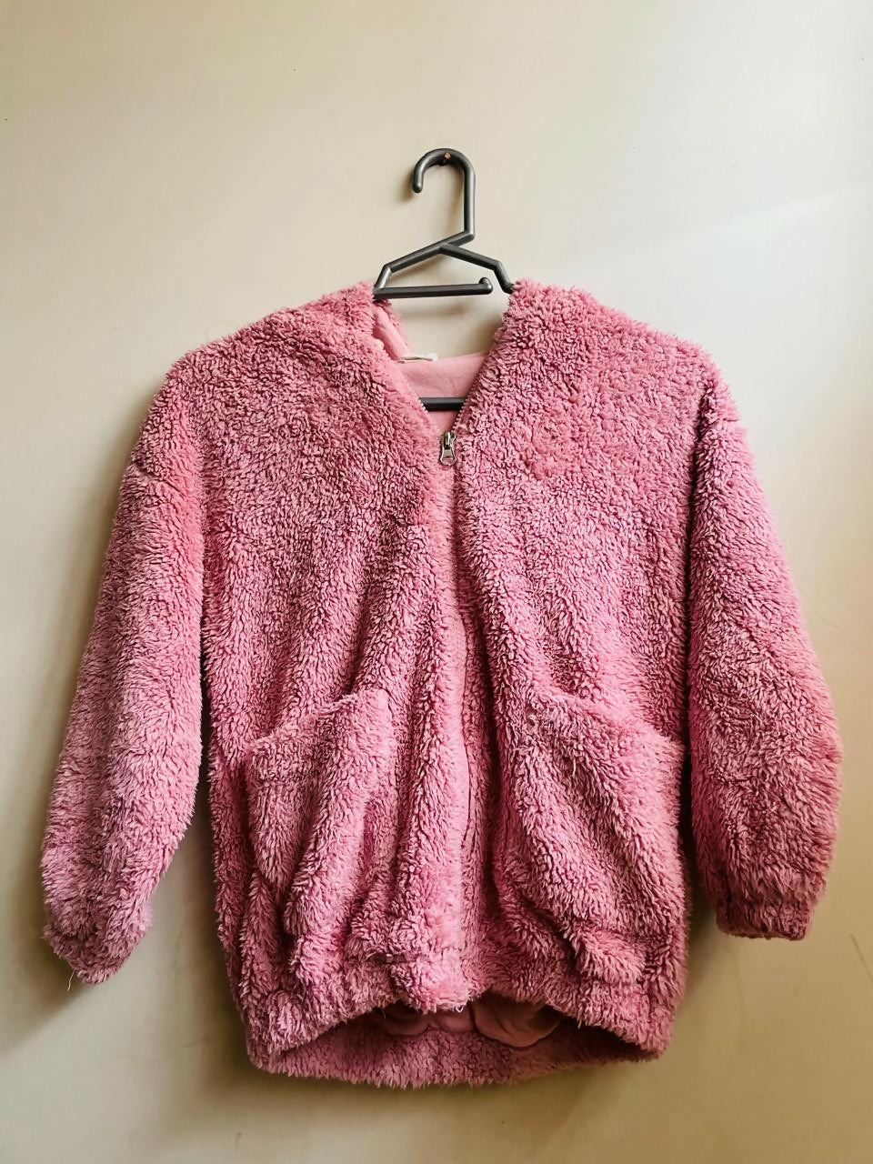 Cozy Blush Sherpa Hoodie | Women Tops & Shirts | Small | Worn Once
