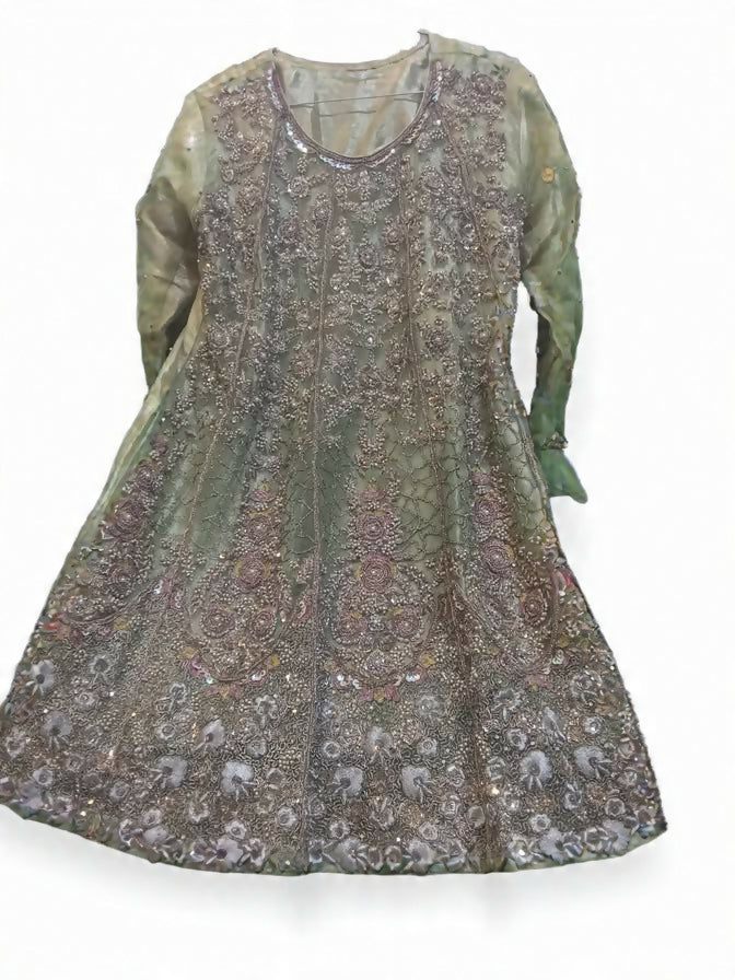 Hand Embellish Fancy Net Frock | Women Frocks & Maxis | Medium | Worn Once