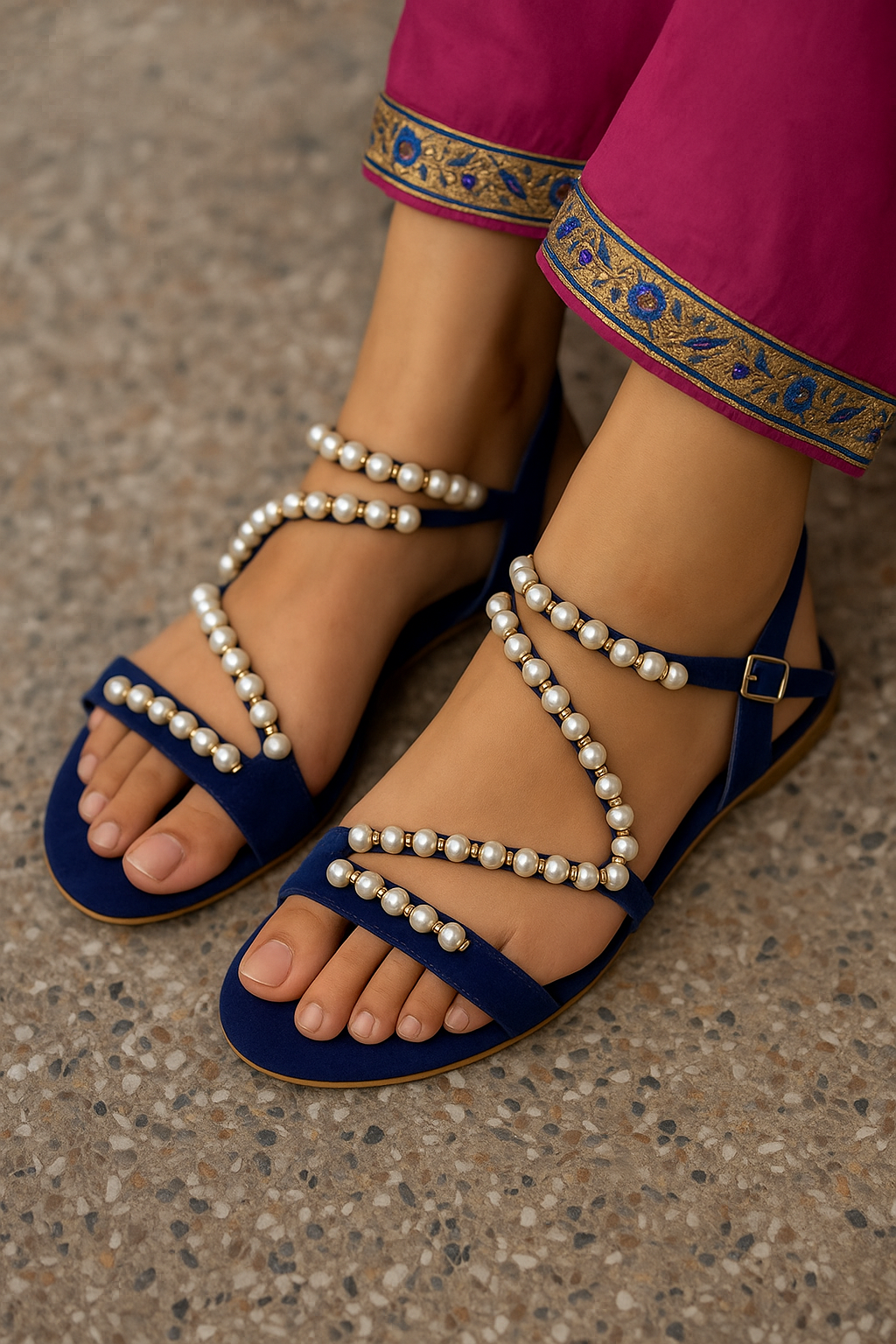 Metro | Blue Flats | Women Shoes | Size 38 | Worn Once