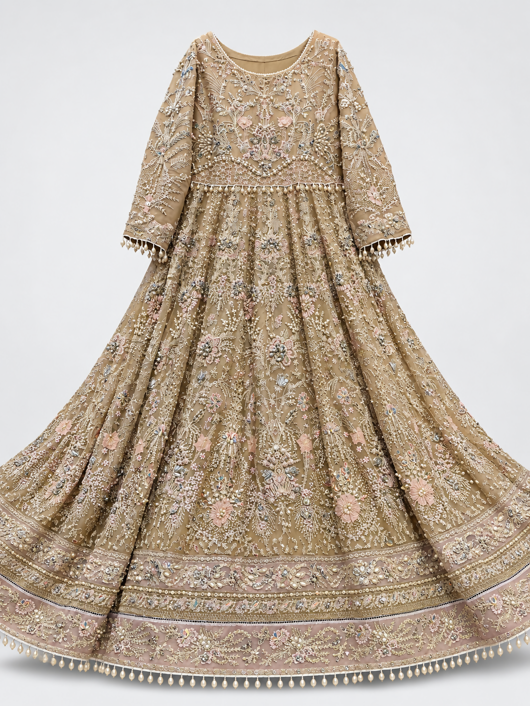 Soraya | Elegant Bridal Maxi | Women Bridals | Beige | XLarge | Preloved