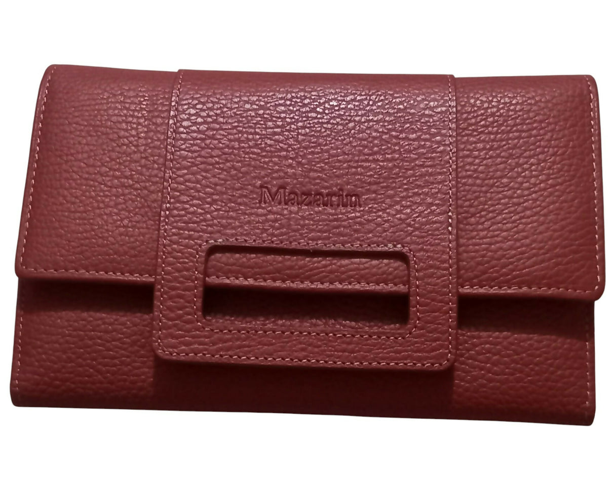 Leather Wallet | Maroon | Women Bags | Wallets | New