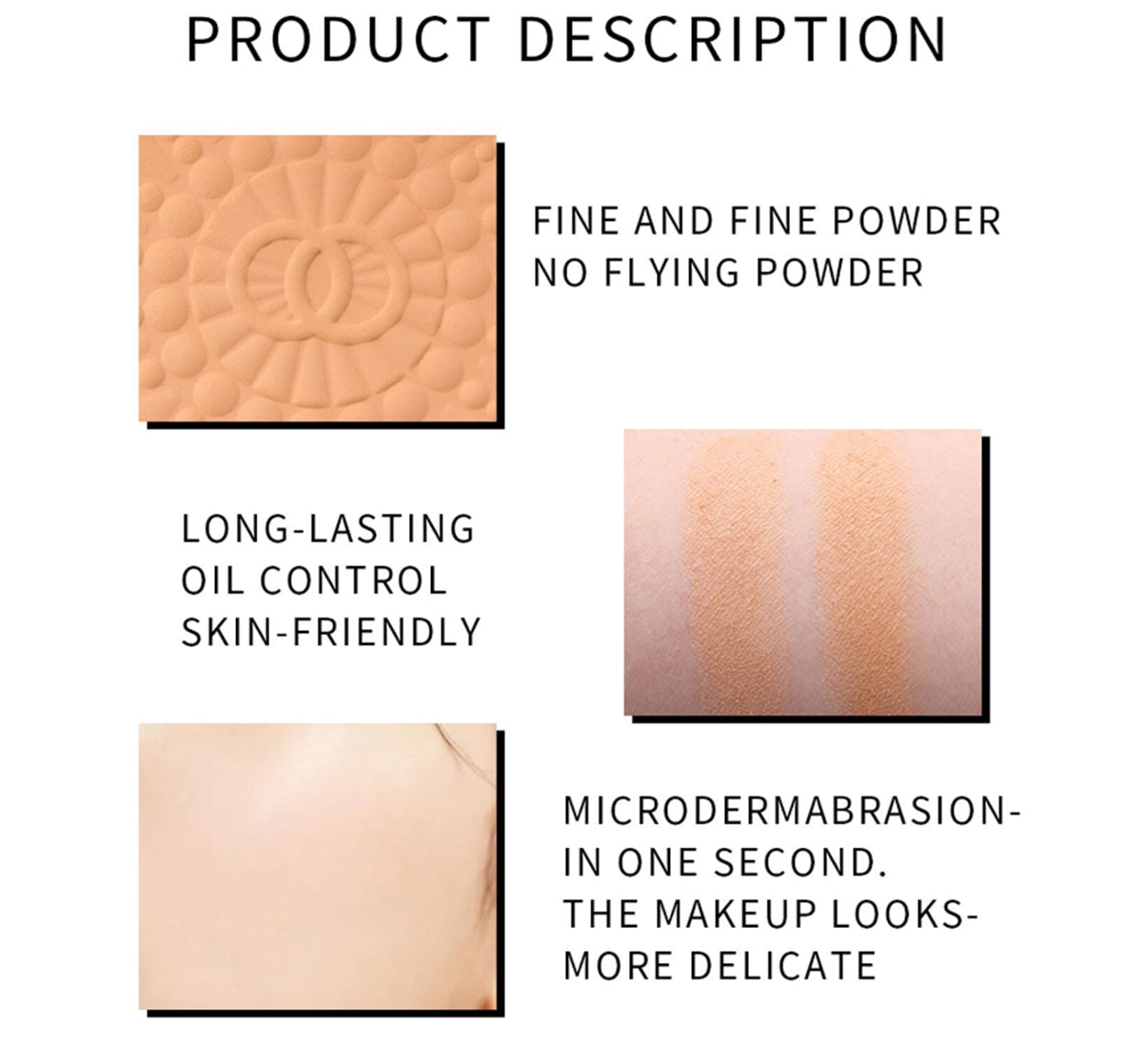 Buy Miss Rose 3 in 1 2 Color Setting Transparent Pressed Compact Powder in Pakistan